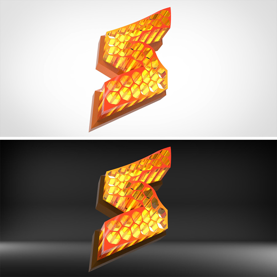 Company R&D - Honeycomb Product Series -3D Printed Luminescent Type-2